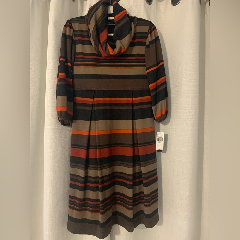 New Directions Multicolor Striped Long Sleeve Dress